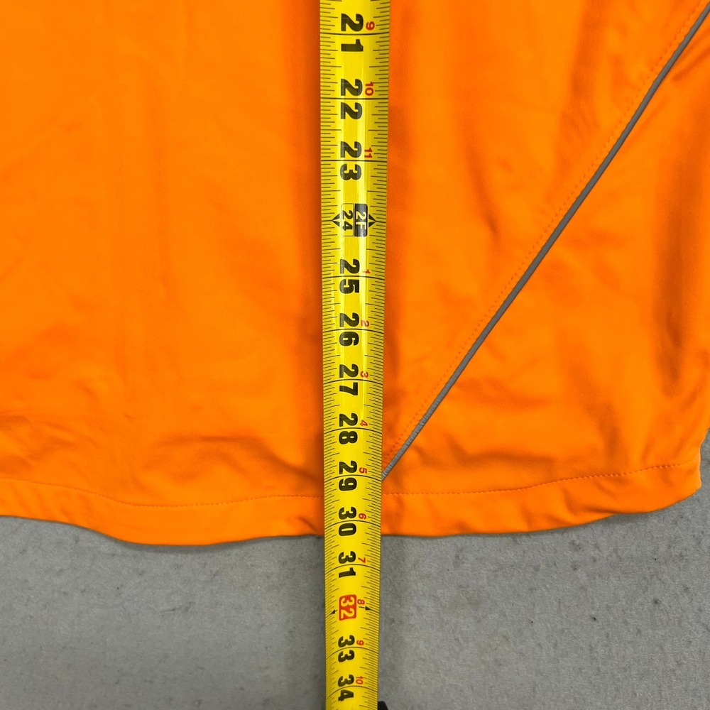 Clique Softshell Jacket Mens Large Orange Full Zip Reflective Piping NWT - Picture 7 of 8